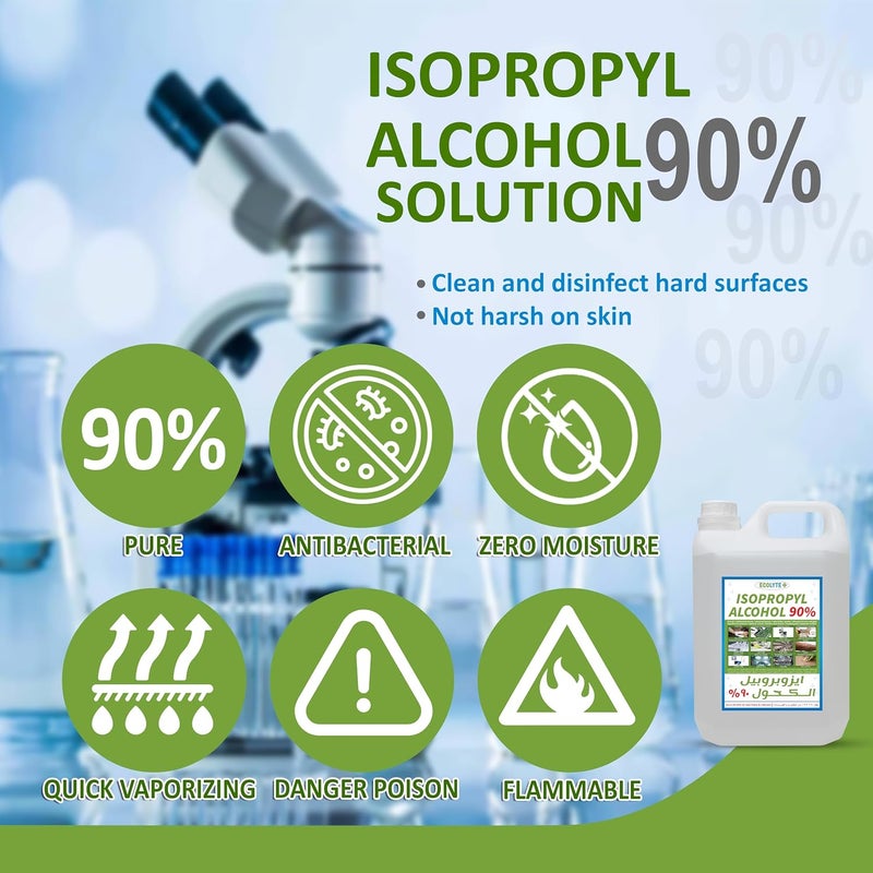 ECOLYTE+ كحول إيزوبروبيل 90% مطهر - 5 لتر - Image 4